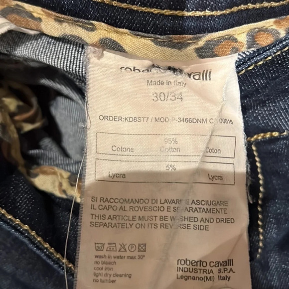 Roberto Cavalli  Made in Italy Denim shorts Fringe Detail Sz 30/34 - Picture 8 of 17